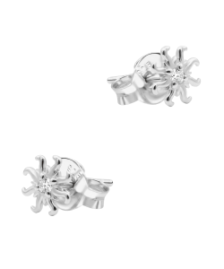 Sun Shaped Silver Stud Earring STS-6763